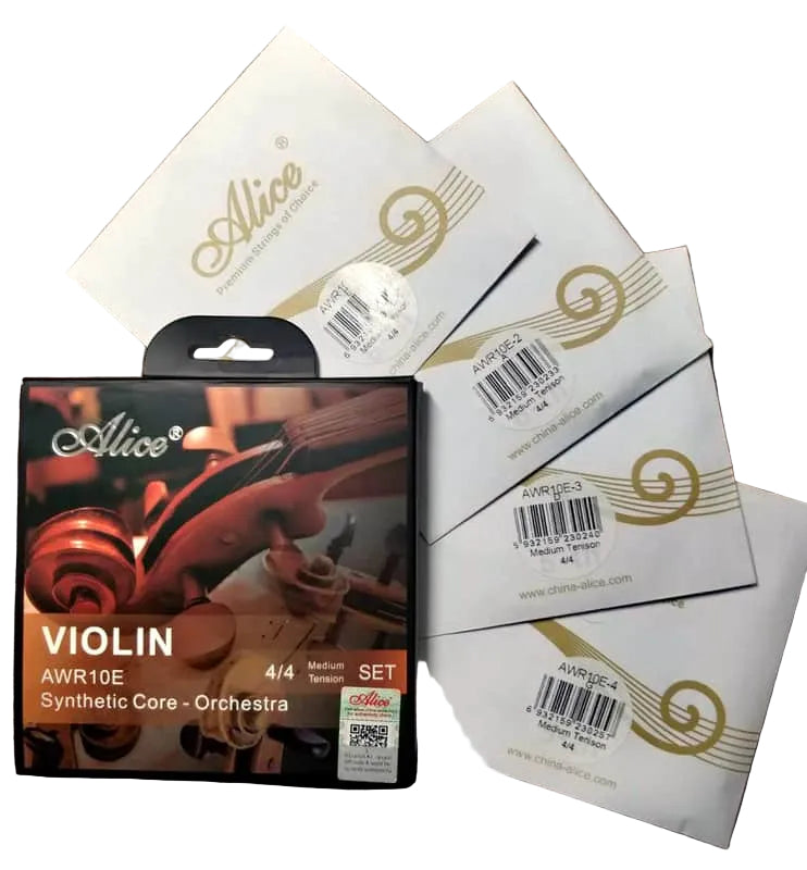 Alice AWR10E Violinsaiten 4/4 – Saiten Satz für Geige