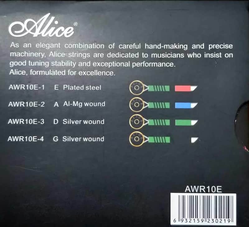 Alice AWR10E Violinsaiten 4/4 – Saiten Satz für Geige